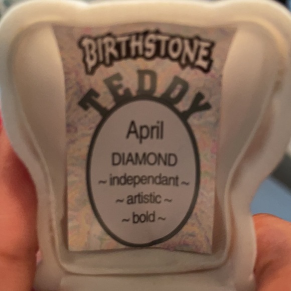 Teddy bear rhinestone diamond gold necklace - Picture 2 of 4